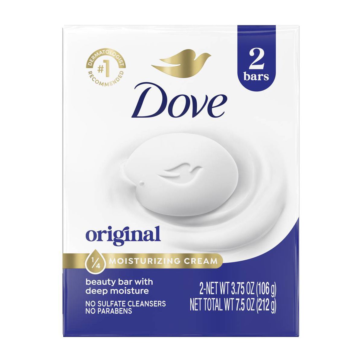 Dove Beauty White Deep Moisture Beauty Bar Soap - 4pk - 3.75oz each