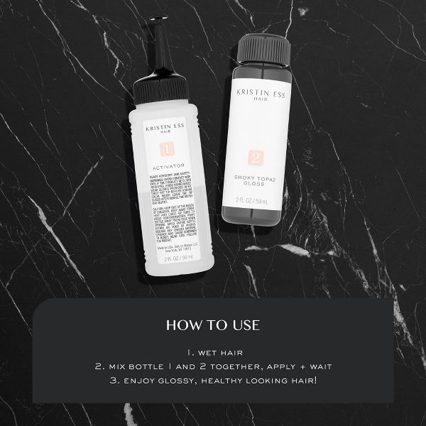 Kristin Ess Hair Gloss in Copper Penny for Red or Auburn Hair - Semi Permanent Dye + Toner - 4 fl oz