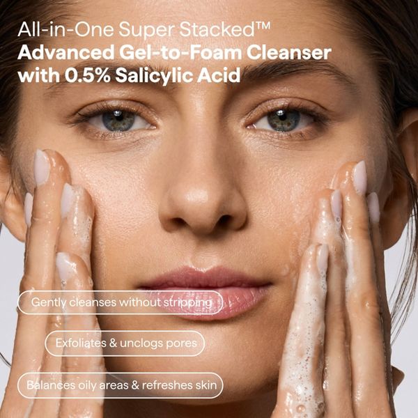 Remedy Skin Gel-to-Foam Gentle Exfoliating Cleanser with Salicylic Acid, Glycerin, Green Tea - 12 fl oz