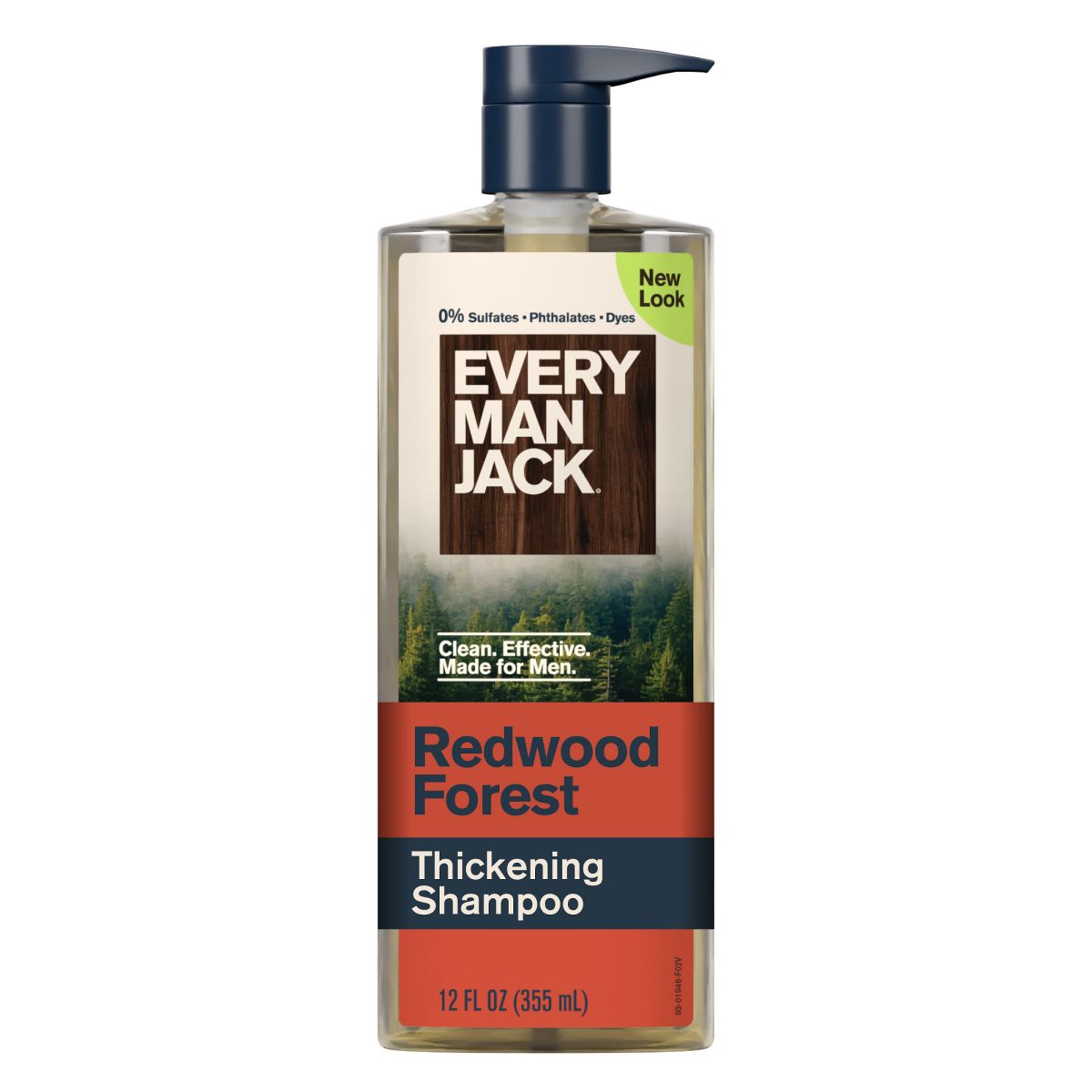 Every Man Jack Naturally Derived Men's Premium Thickening Shampoo with Rosemary Oil - Redwood Forest - 12 fl oz