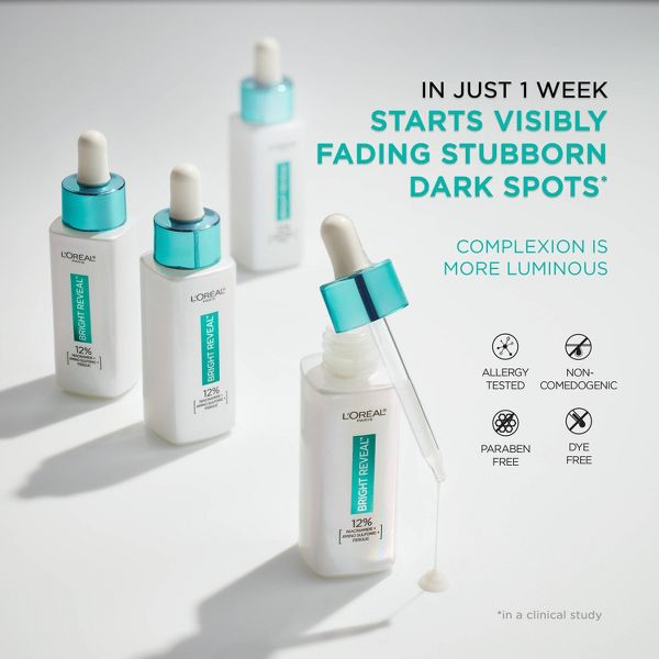 L'Oreal Paris Bright Reveal 12% Niacinamide Dark Spot Serum - 1 floz
