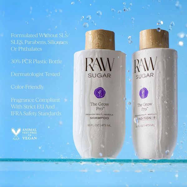 Raw Sugar The Grow Pro Conditioner - Passion Fruit + Marula - 16 fl oz