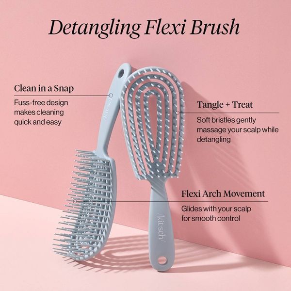 Kitsch Detangling Flexi Brush - Haze Blue
