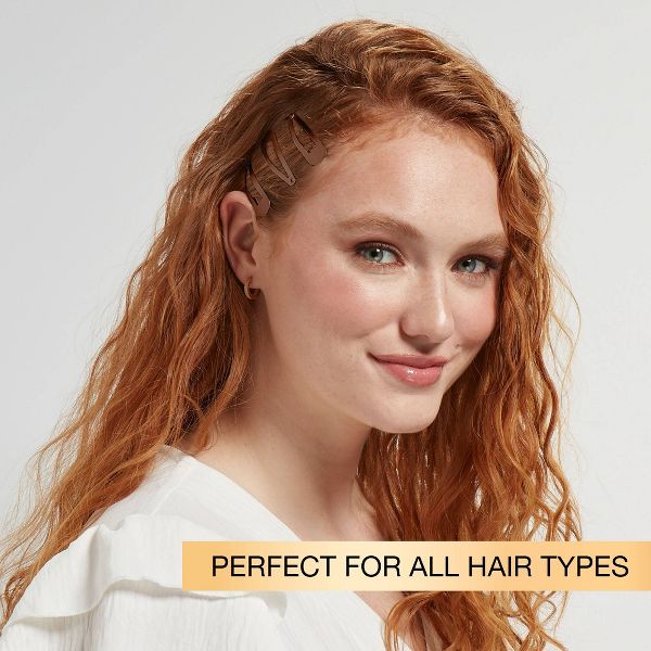 scünci Metal Snap Clips - Brown - All Hair - 12pcs