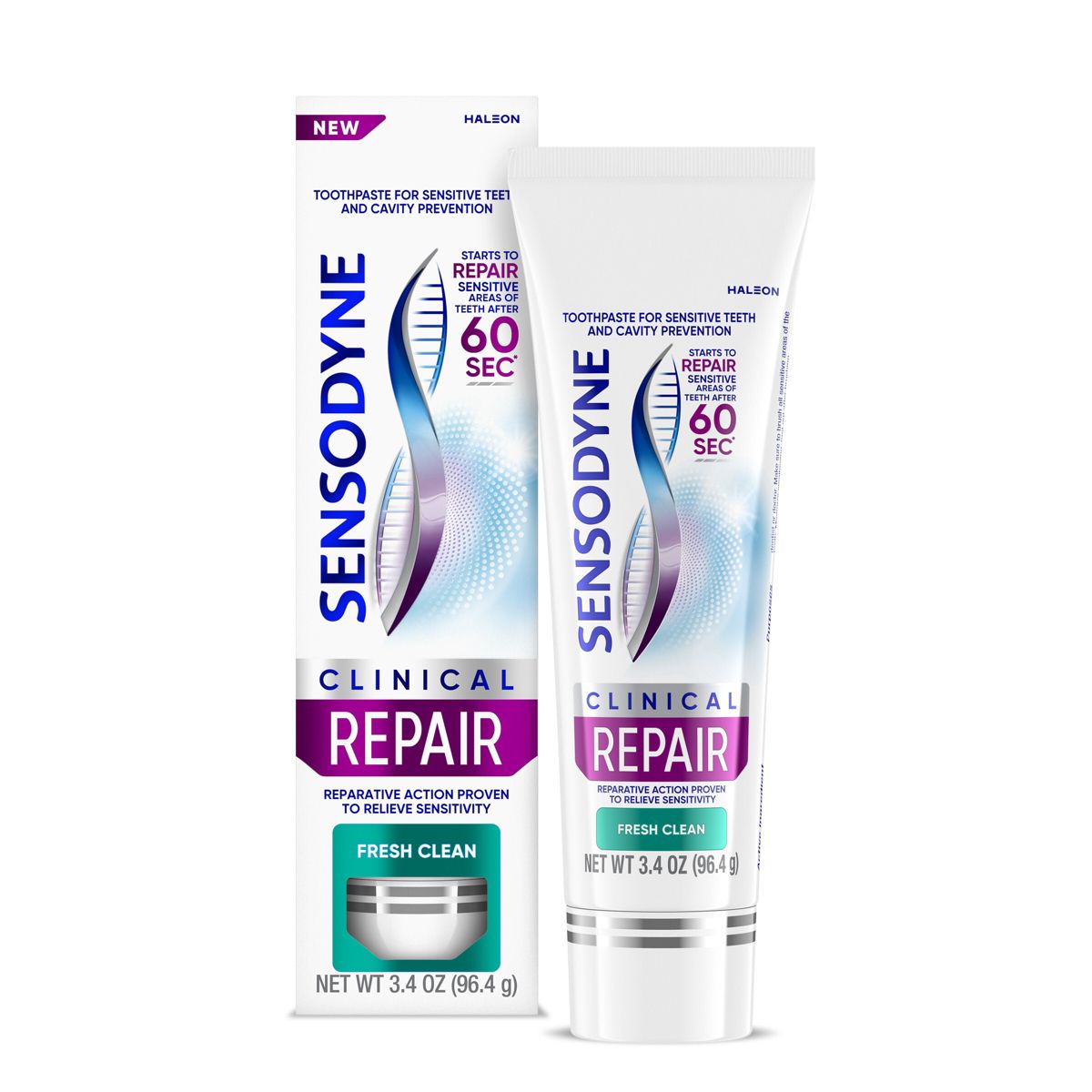 Sensodyne Clinical Repair Fluoride Toothpaste - Fresh Clean - 3.4oz