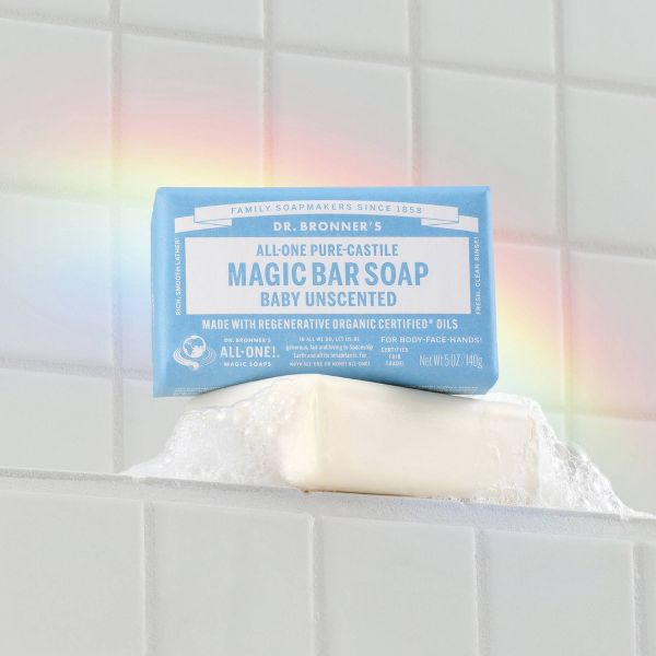 Dr. Bronner's All-One Pure-Castile Magic Bar Soap - Unscented - 5oz