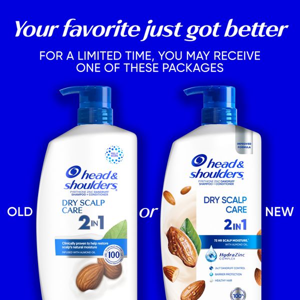 Head & Shoulders 2-in-1 Dandruff Shampoo and Conditioner, Anti-Dandruff Treatment, Dry Scalp Care for Daily Use, Paraben-Free - 12.5 fl oz