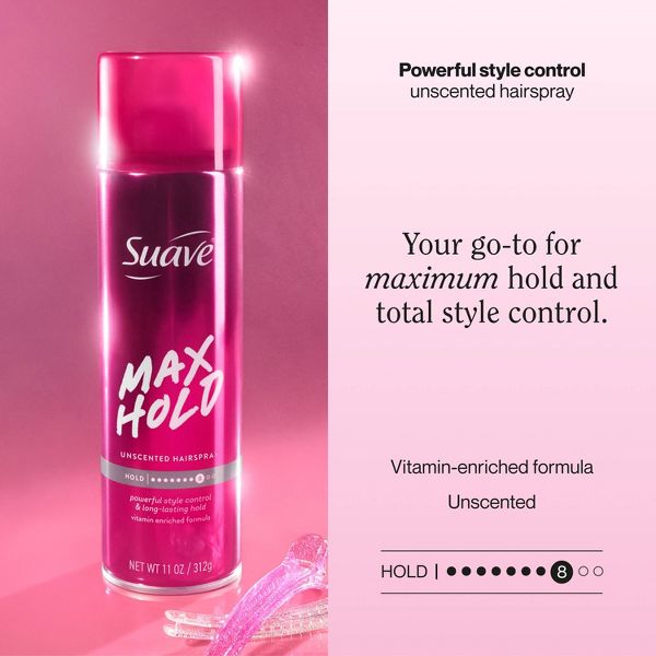 Suave Max Hold Unscented Hairspray - 11oz