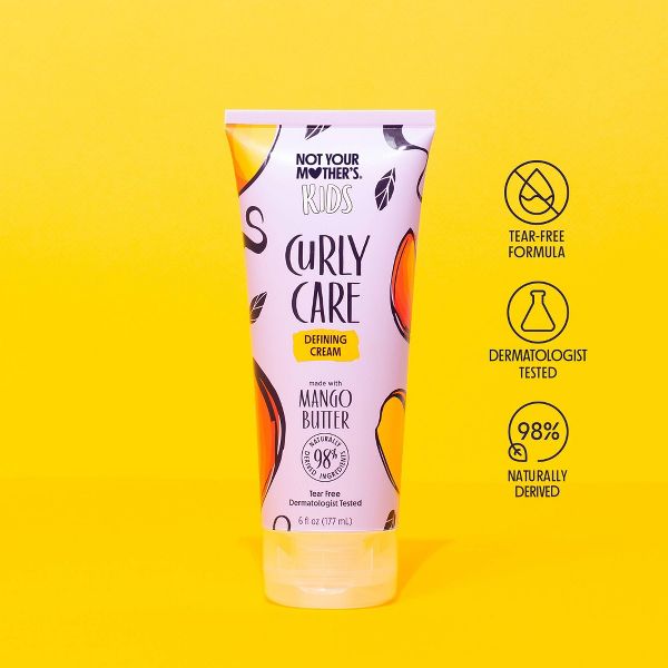 Not Your Mother's Kids' Curl Defining Hair Cream for Curly Hair - 6 fl oz: Moisturizing, Shine Enhancing, Dye-Free, Vegan