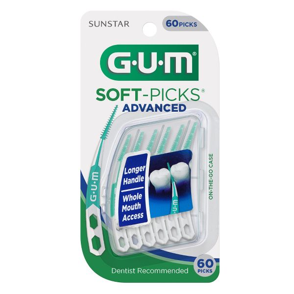 GUM Soft-Picks Advanced Dental Picks - 60ct/3pk
