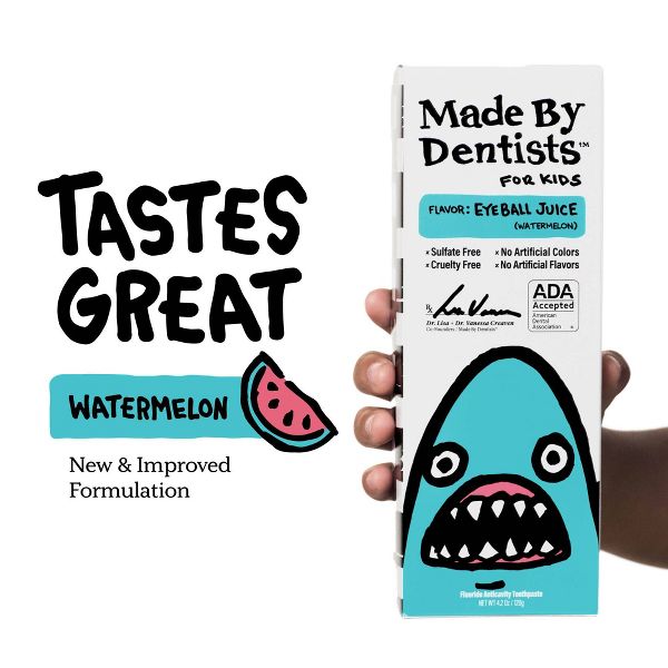 Made by Dentists Kids' Shark Fluoride Anticavity Toothpaste - Watermelon - 4.2oz