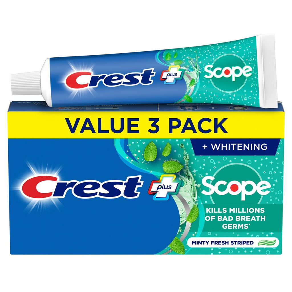 Crest + Scope Complete Whitening Tarter Control Fluoride Toothpaste - Minty Fresh - 5.4oz/3pk