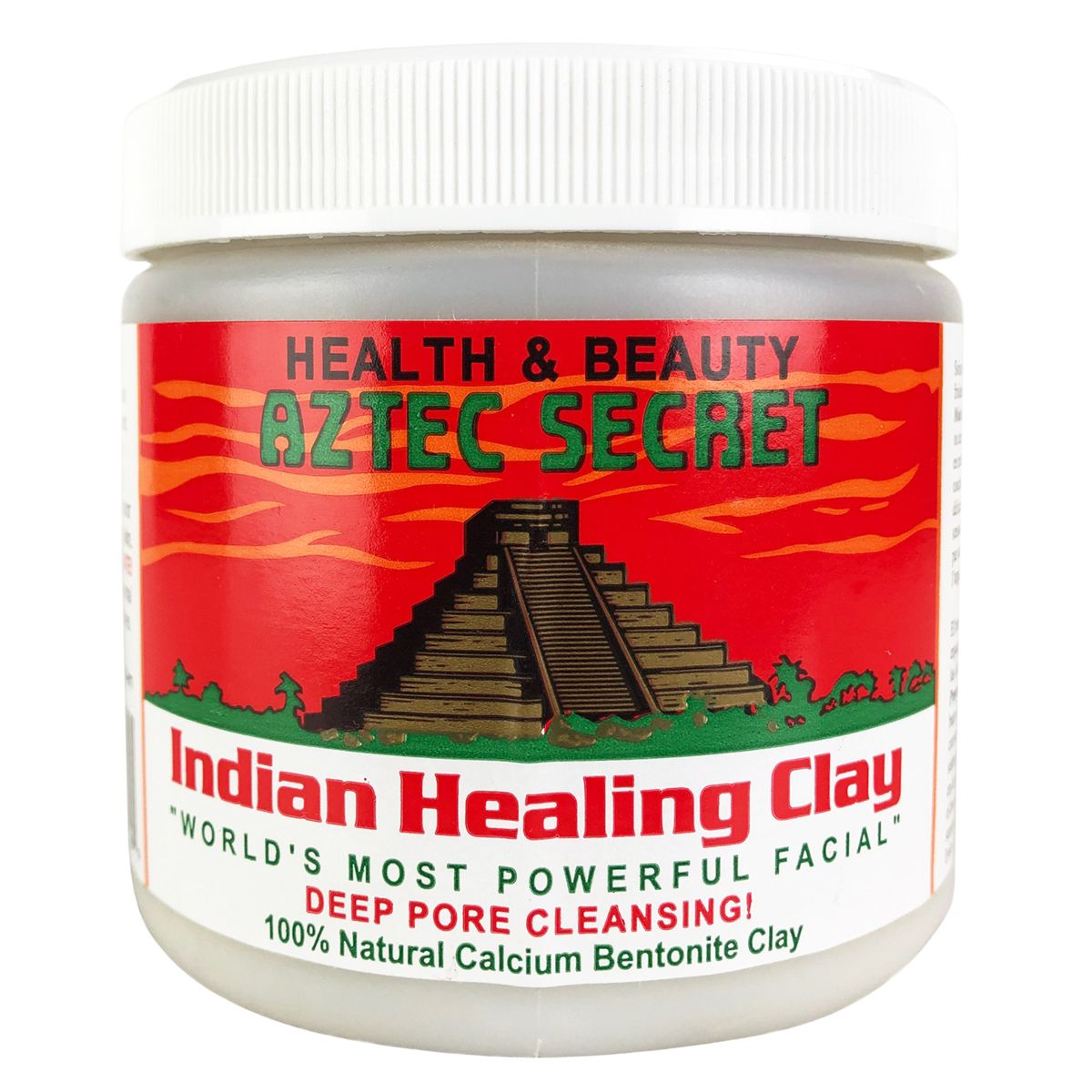 Aztec Secret Indian Healing Clay Deep Pore Cleansing Face & Body Mask, Calcium Bentonite Clay - 32oz