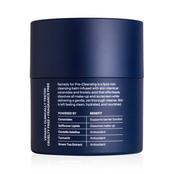 Remedy Skin Derm Dissolve Cleansing Balm, Dissolves Make and Sunscreen with Ceramides, Centella, Lipids, Green Tea - 1.5 fl oz