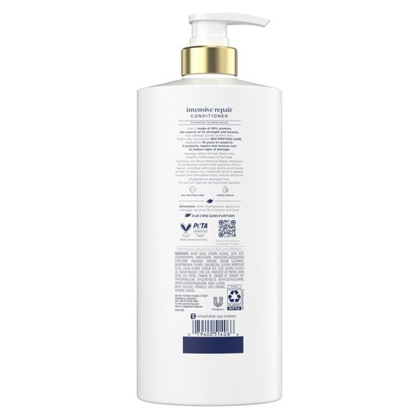 Dove Beauty Intensive Repair Hair Conditioner Pump with Glutamic Amino Serum & Bio-Protein Care - 28 fl oz