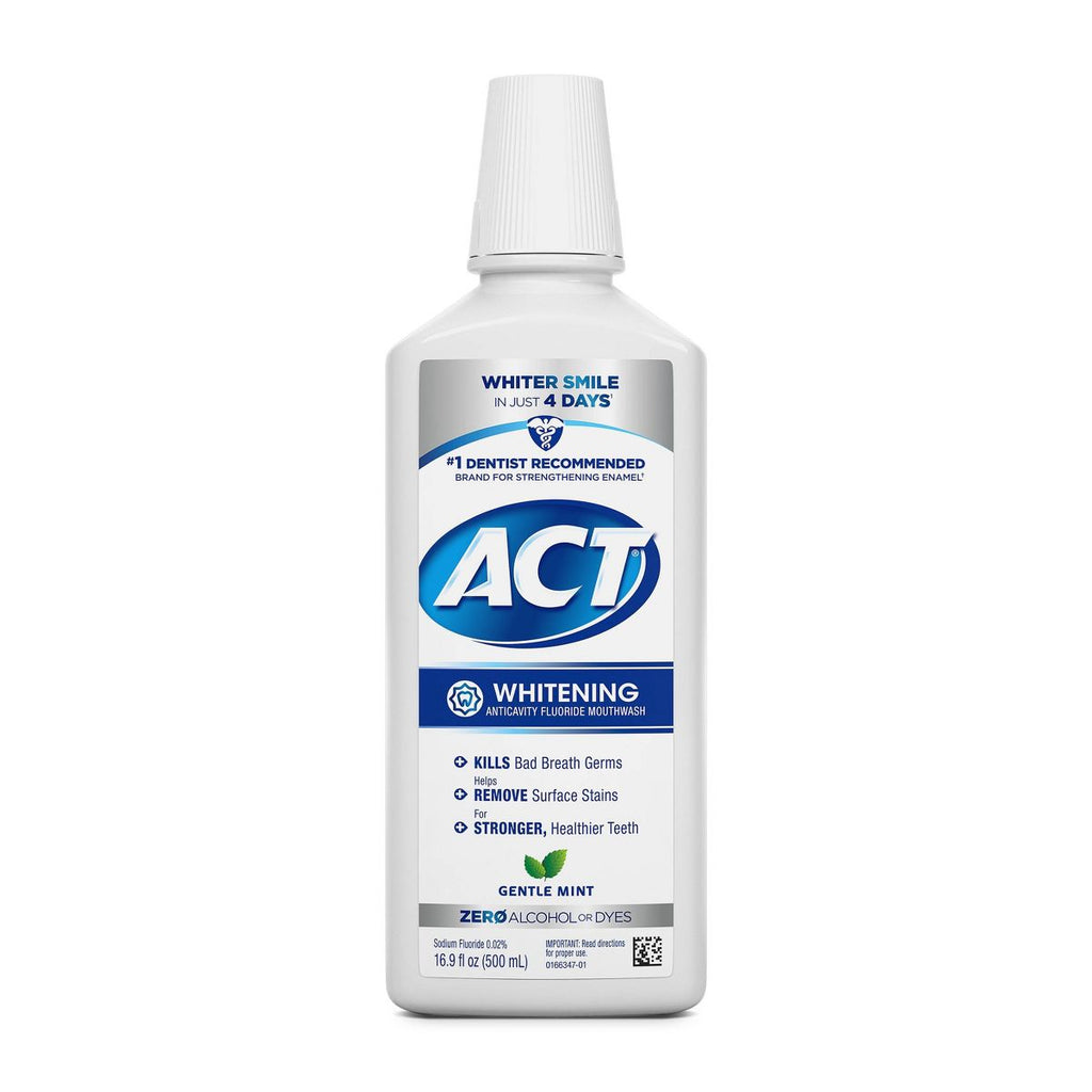 ACT Whitening Gentle Mint Mouthwash - 16.9 fl oz
