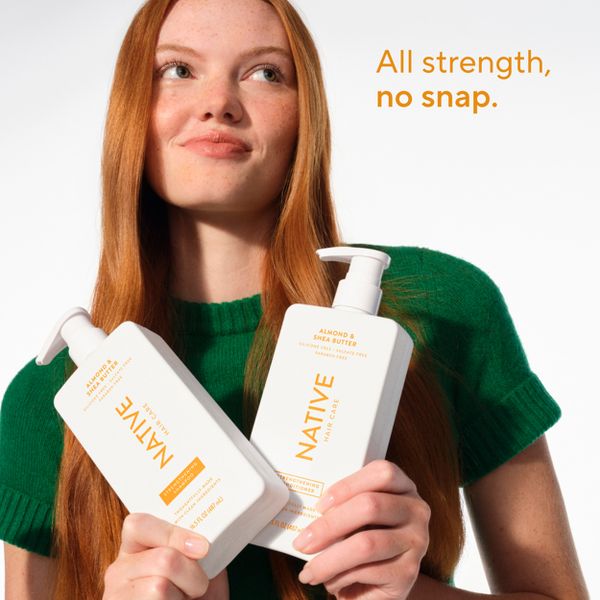Native Almond & Shea butter Strengthening Vegan Conditioner Sulfate, Paraben and Silicone Free - 16.5 fl oz