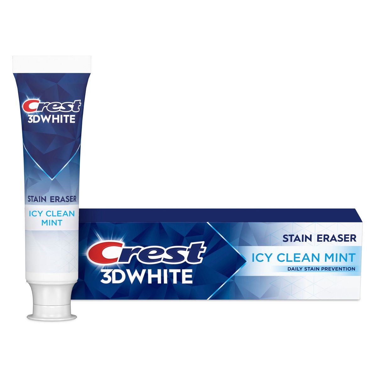 Crest 3D White Stain Eraser Fluoride Toothpaste - Icy Clean Mint - 3.8oz/2pk