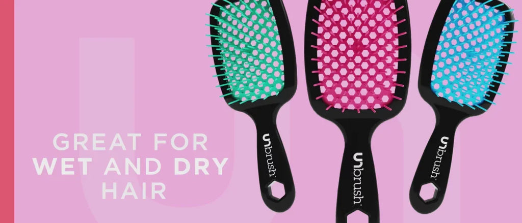 UNbrush Mini Hair Brush - Chrome Gold