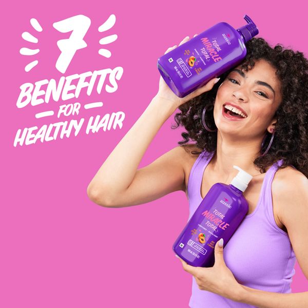 Aussie Paraben-Free Total Miracle Shampoo with Apricot & Macadamia For Damage Hair - 30.4 fl oz