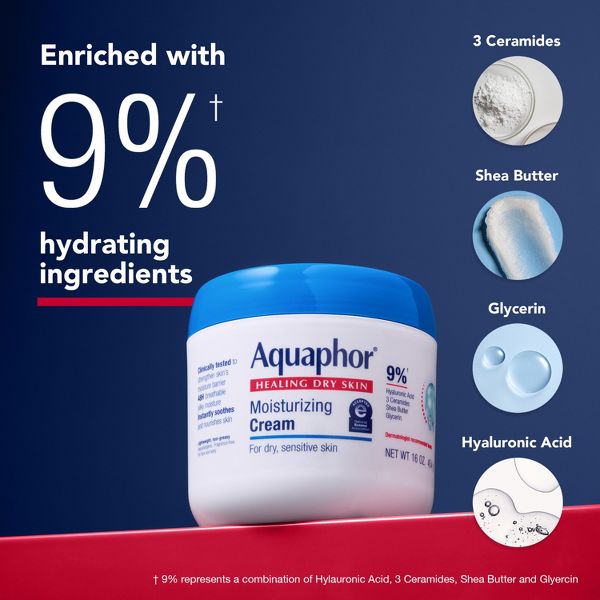 Aquaphor Moisturizing Body Cream Unscented - 16oz