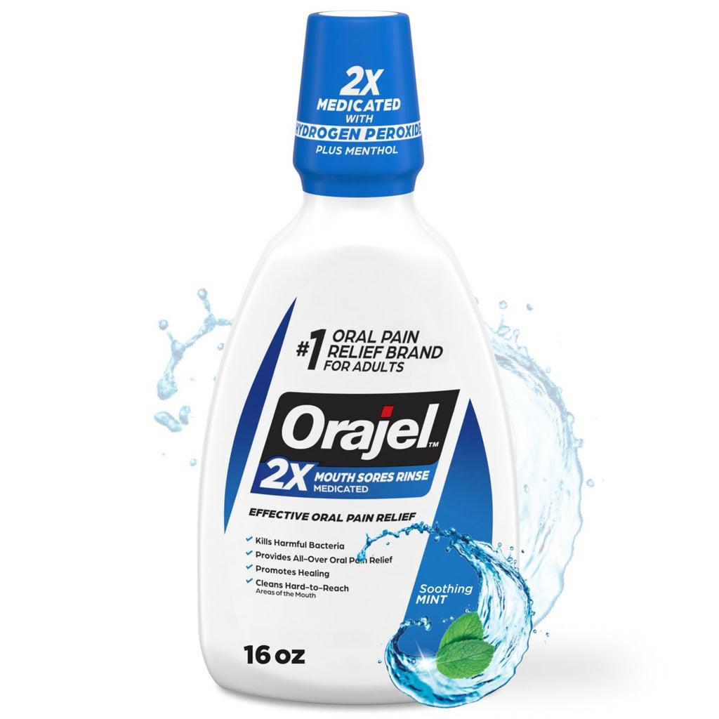 Orajel Mouth Sores Antiseptic Rinse - 16oz