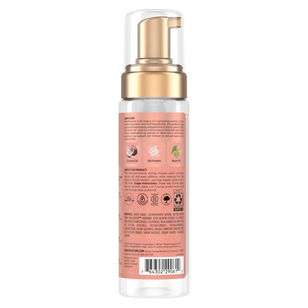 SheaMoisture Coconut and Hibiscus Frizz-Free Curl Mousse - 7.5 fl oz: Shine Enhancing, Sulfate-Free, Daily Use