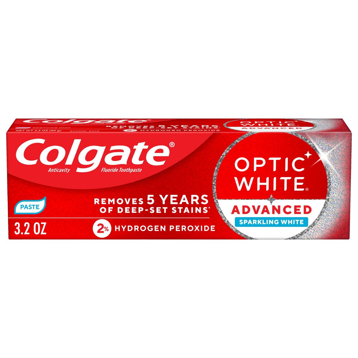 Colgate Optic White Whitening Toothpaste Sparkling White - 3.2oz