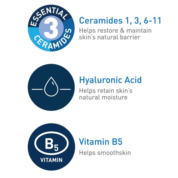CeraVe Hydrating Hyaluronic Acid Face Serum With Vitamin B5 and Ceramides For Normal to Dry Skin– 1 fl oz