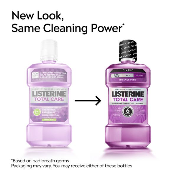 Listerine Total Care Anticavity Fluoride Intense Mouthwash - Mint - 1L