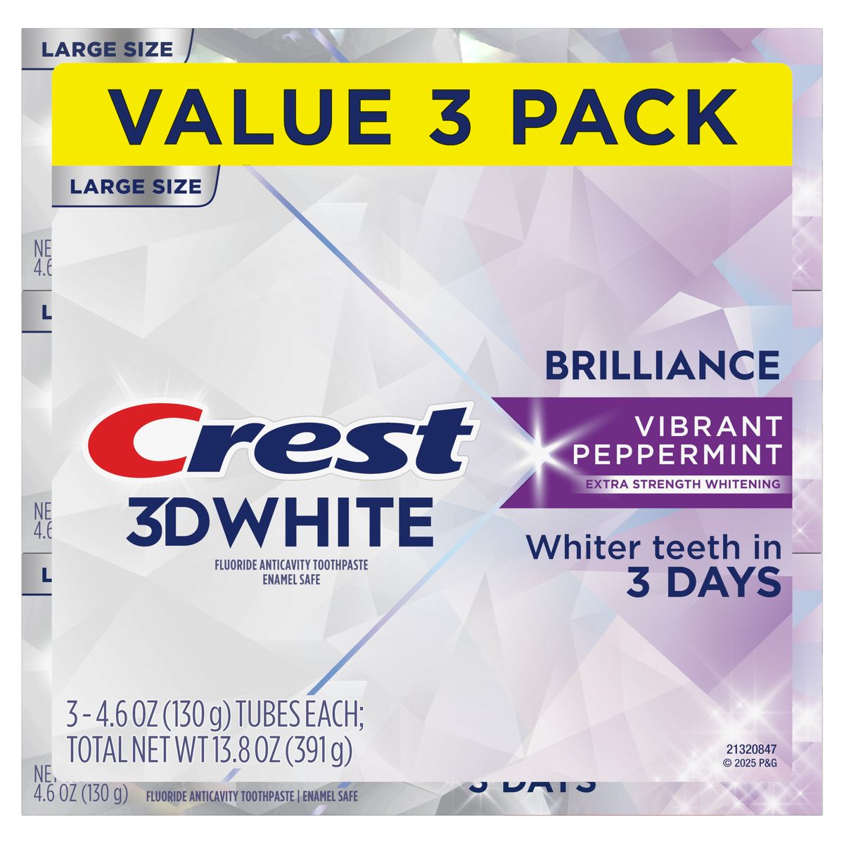 Crest 3D White Brilliance Vibrant Toothpaste - Peppermint - 4.6oz