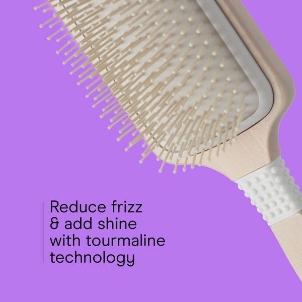 Conair Shines & Smooths Detangle Nylon Bristle Cushion Paddle Hair Brush