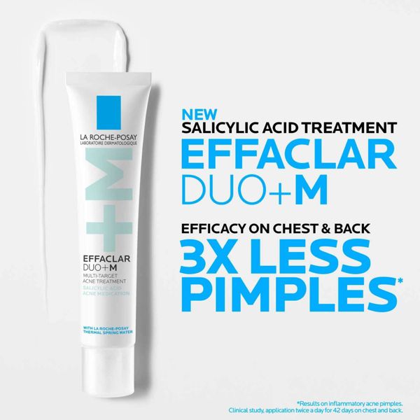 La Roche Posay Effaclar Duo + M Multi Target Acne Treatment with Salicylic Acid - Travel Size - 1.35 fl oz