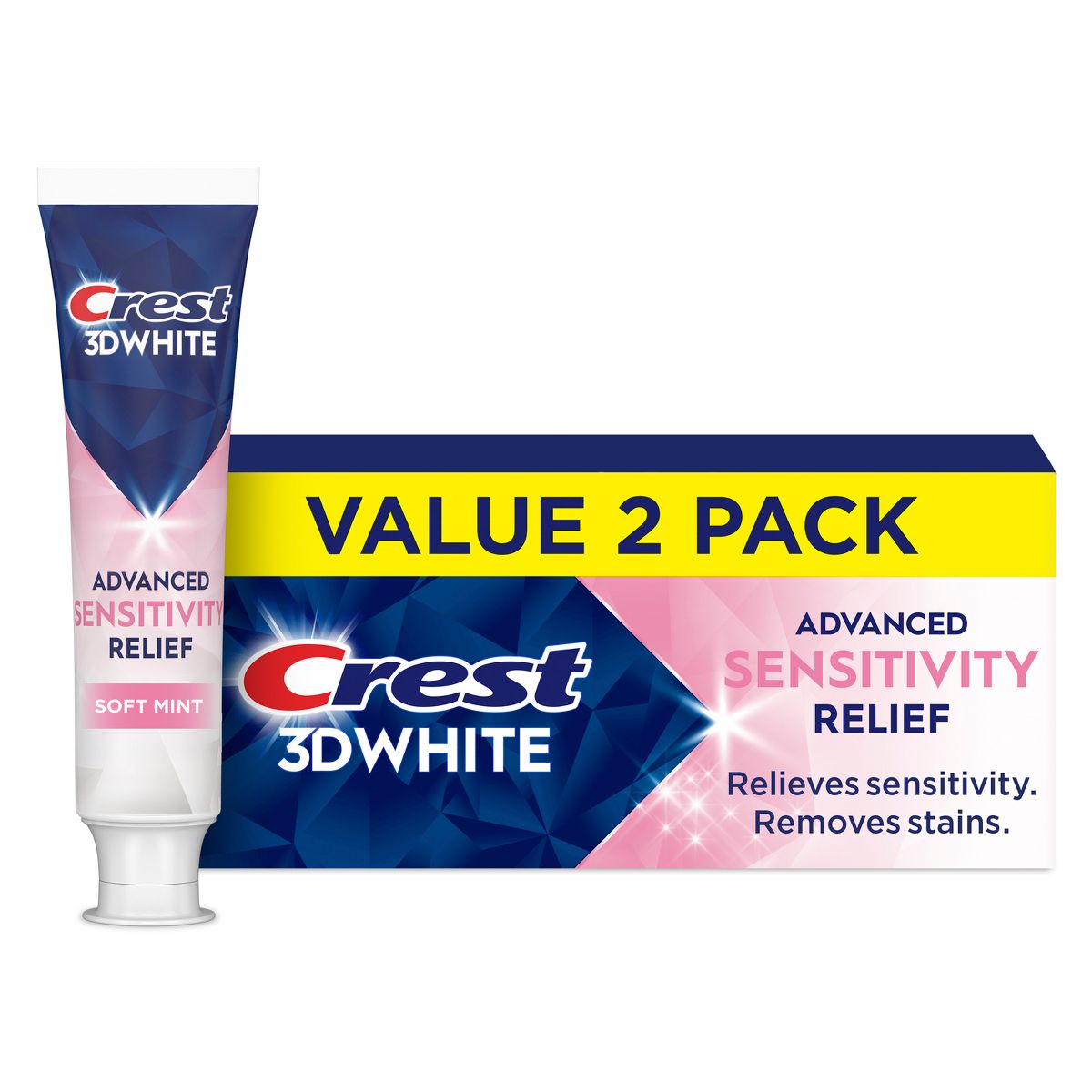 Crest 3D White Advanced Sensitivity Relief Fluoride Whitening Toothpaste - Mint - 3.3oz