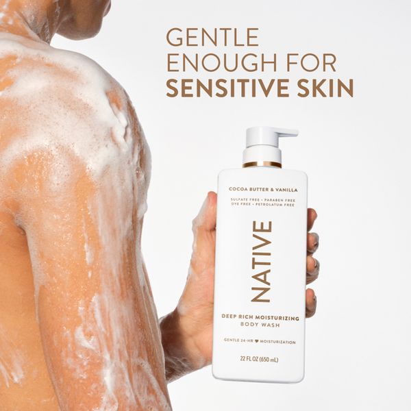 Native Moisturizing Body Wash - Cocoa Butter & Vanilla - 22 fl oz