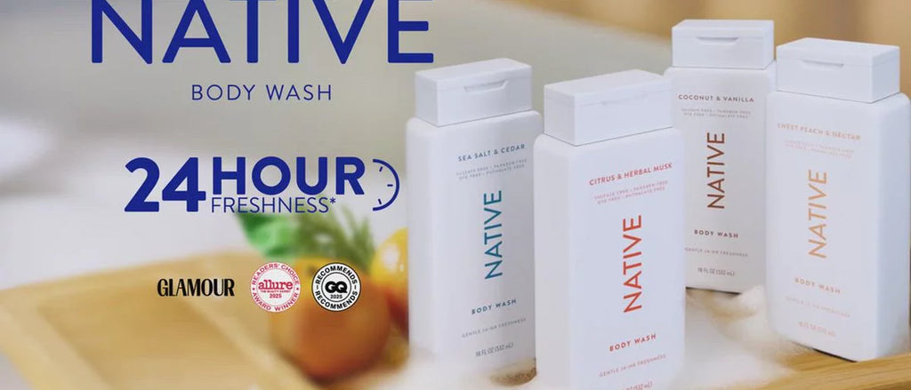 Native Body Wash for Men & Women - Sulfate Free - Palm Leaf & Agave - 18 fl oz