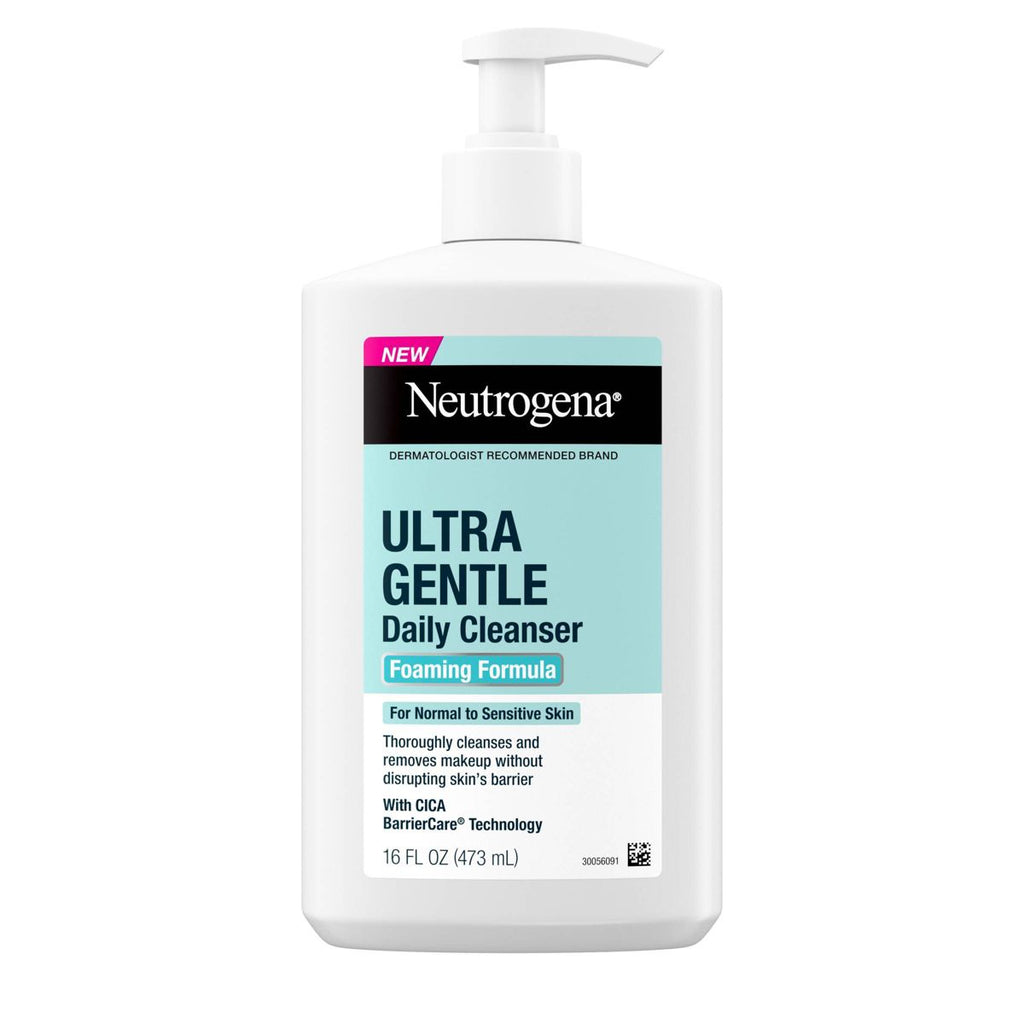 Neutrogena Ultra Gentle Foaming Facial Cleanser, Hydrating Face Wash for Sensitive Skin - 16 fl oz