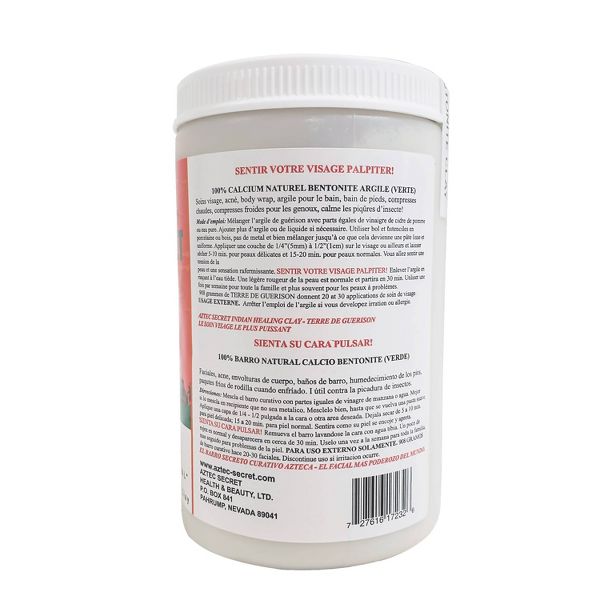 Aztec Secret Indian Healing Clay Deep Pore Cleansing Face & Body Mask, Calcium Bentonite Clay - 32oz