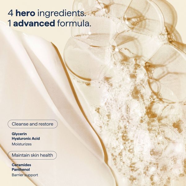 Remedy Skin Gentle & Hydrating Cream-to-Foam Cleanser with Ceramides, Hyaluronic Acid, Glycerin - 12 fl oz