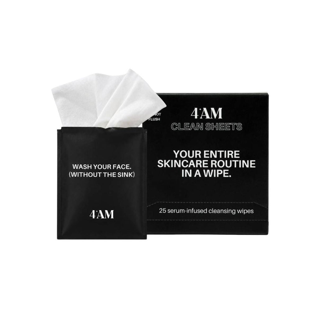 4AM Clean Sheets Facial Cleansing Skincare Wipes - Fragrance-Free - 25ct