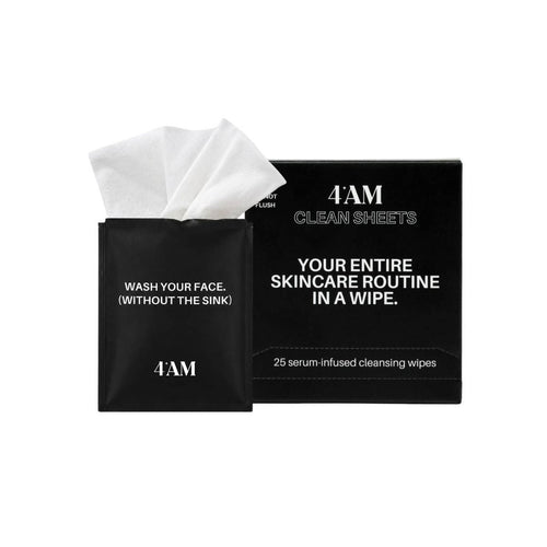 4AM Clean Sheets Facial Cleansing Skincare Wipes - Fragrance-Free - 25ct