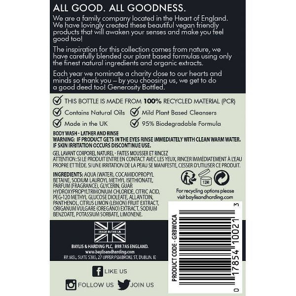 Baylis & Harding Goodness Oud Body Wash with Pump - Cedar and Amber - 33.8 fl oz