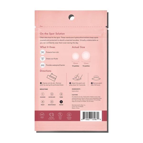 Rael Beauty Miracle Pimple Patch Invisible Spot Cover for Acne - 24ct