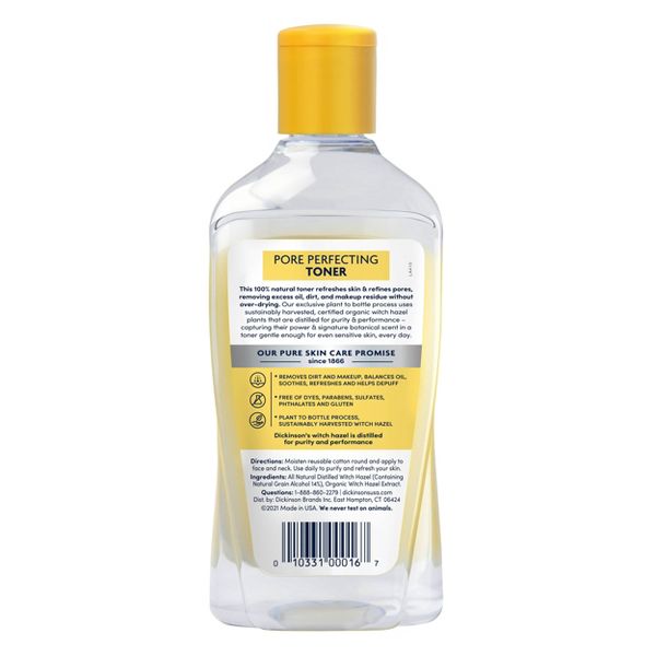 Dickinson's Original Witch Hazel Pore Perfecting 100% Natural Toner - 16 fl oz