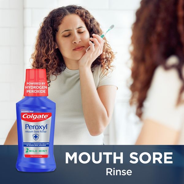 Colgate Peroxyl Mouth Sore Rinse Mild Mint - 16.9 fl oz