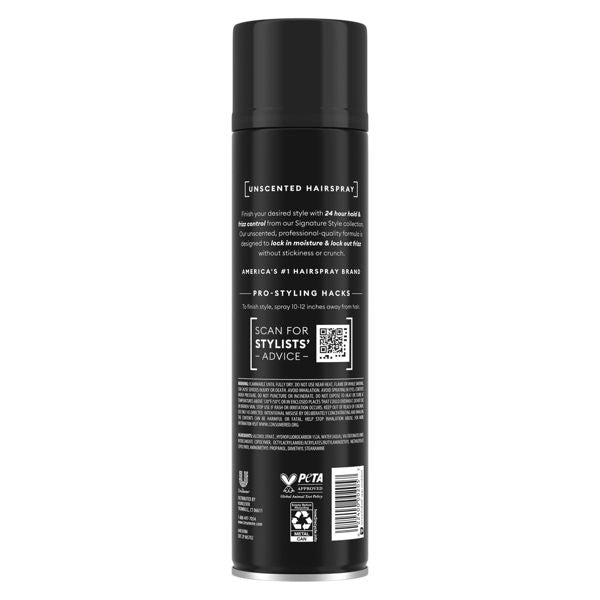 Tresemme Extra Hold Unscented Hairspray for 24-Hour Frizz Control - 11oz