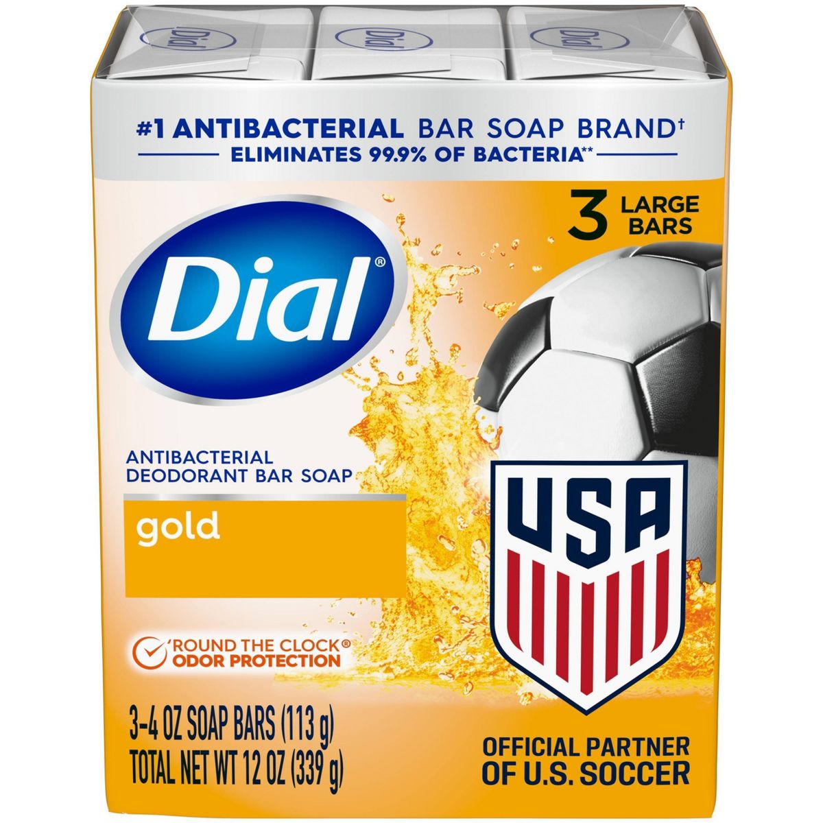 Dial Advanced Clean Gold Antibacterial Deodorant Bar Soap - 4 oz/12ct