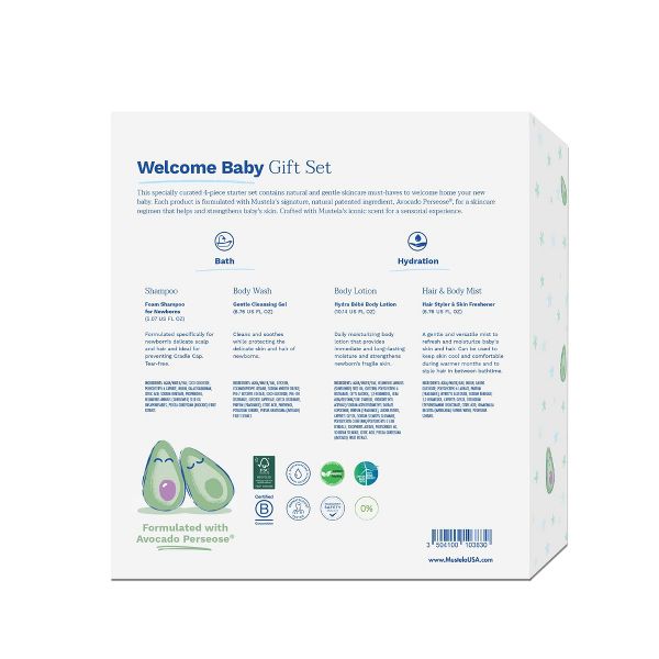Mustela Welcome Baby Gift Set - 4pc
