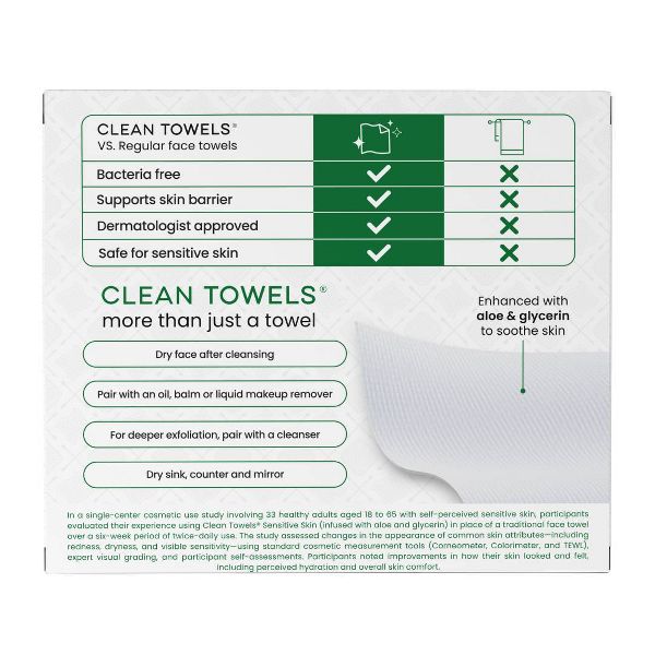 Clean Skin Club Sensitive Skin Towels - XL - 10ct