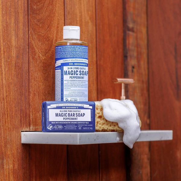 Dr. Bronner's All-One Pure-Castile Magic Bar Soap - Peppermint - 5oz